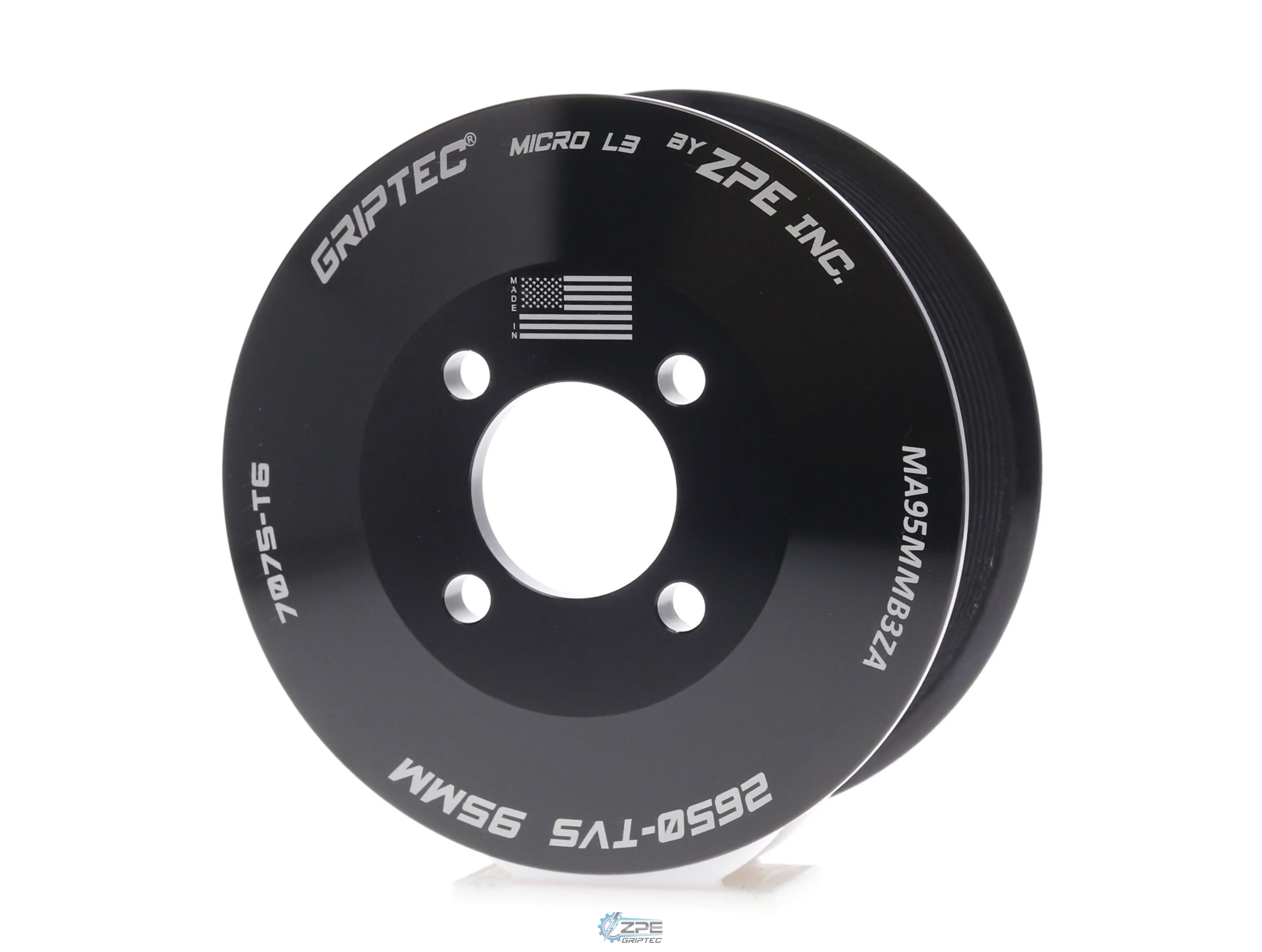 95mm 10 Rib ZPE GripTec® 2pc Magnuson LSA/LT4 2650 TVS L3 Black Pulley Only